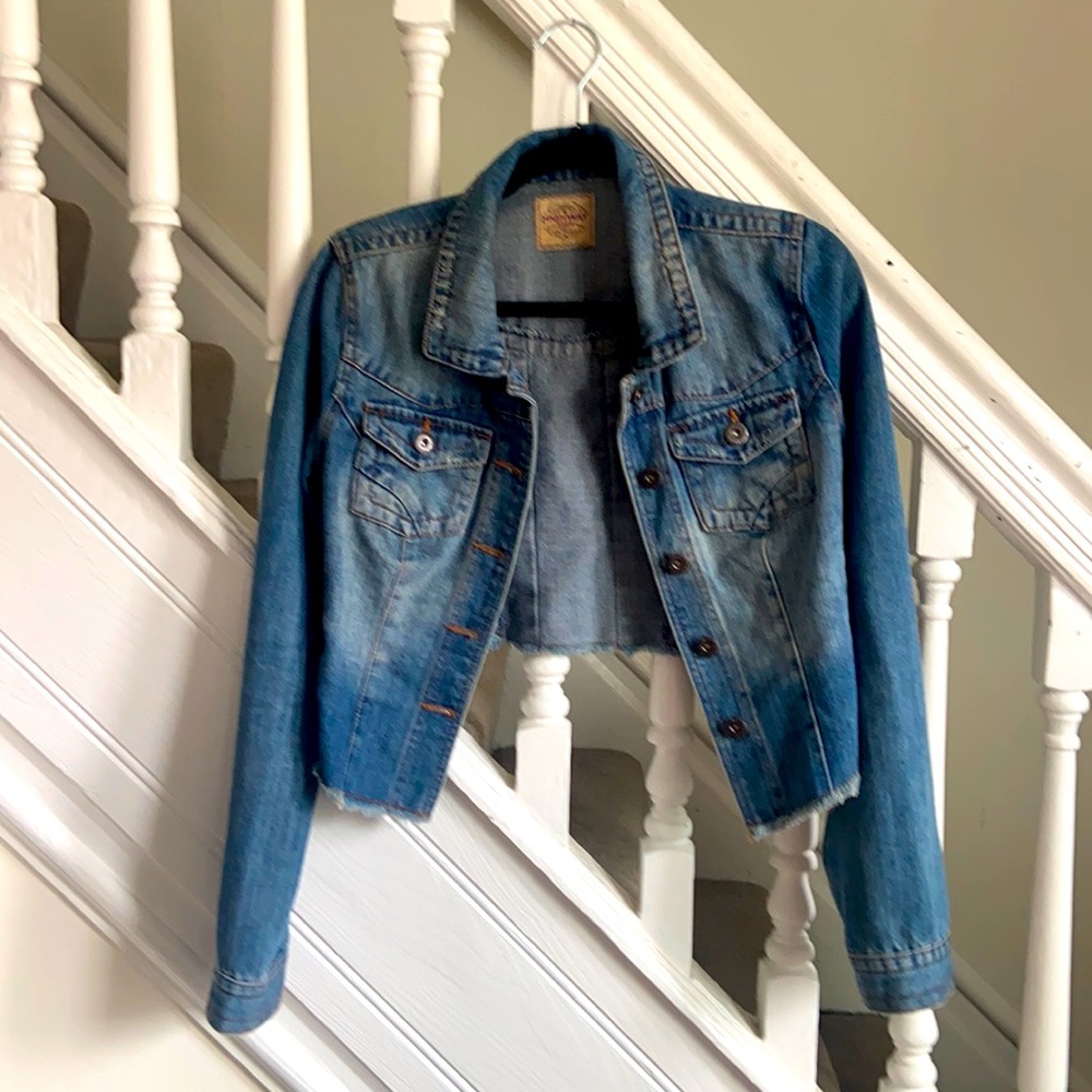 Cropped jean jacket